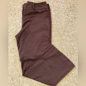 Pantology Chocolate High Waisted Trousers w/wider leg